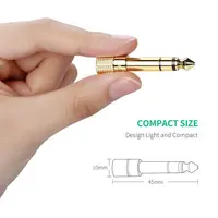 3.5mm Female to 6.5mm Male Audio Headset Microphone Guitar Recording